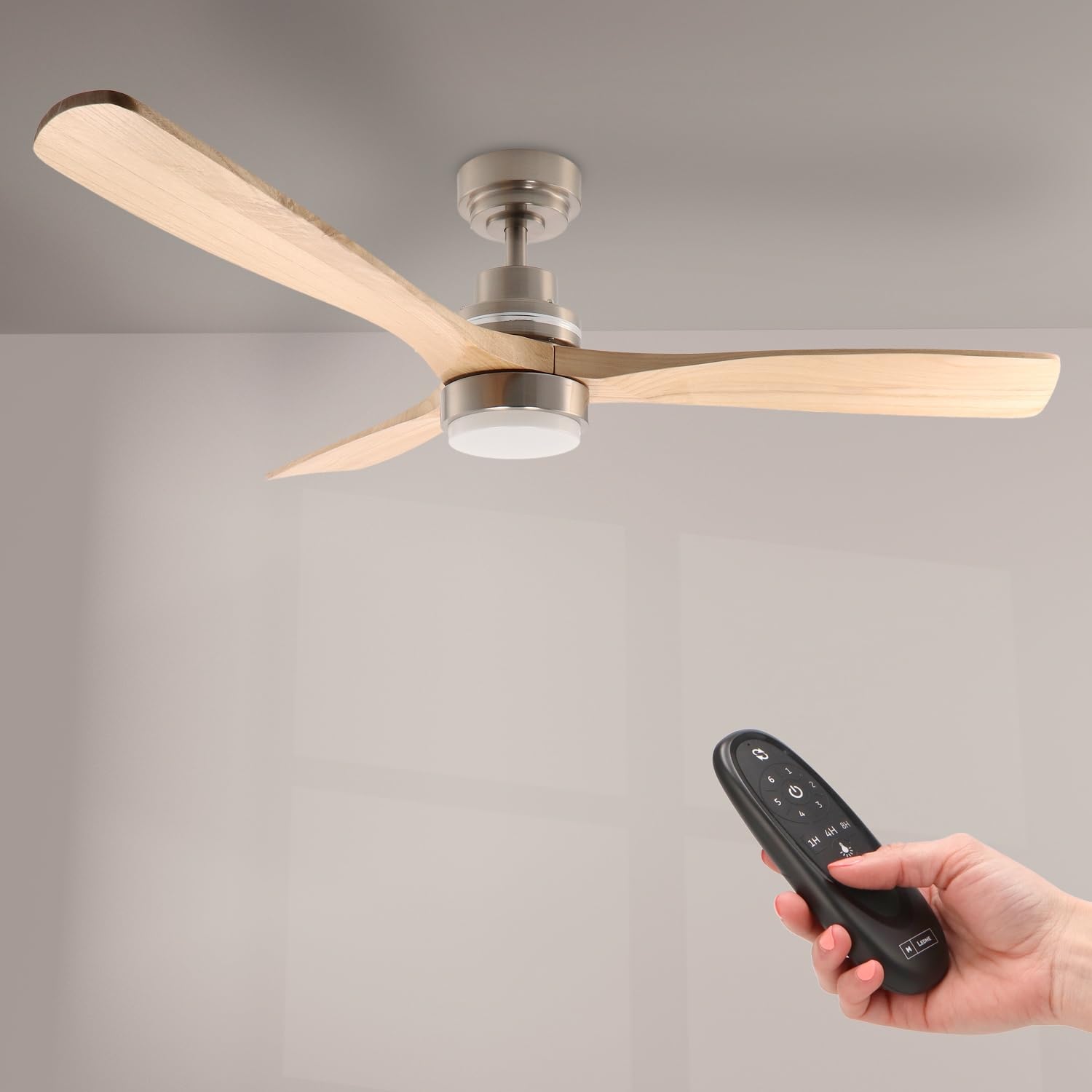 Ventilateur de plafond Led Wood pour dormir au frais en silence