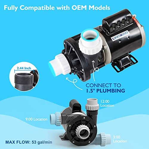 LINGXIAO SPA Circulation Pump, Single Speed Hot Tub Circulating SPA Pump For
