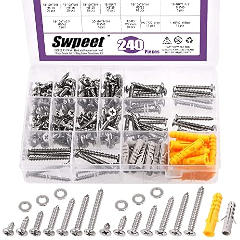 Vis autotaraudeuses Swpeet 240 pièces Cover
