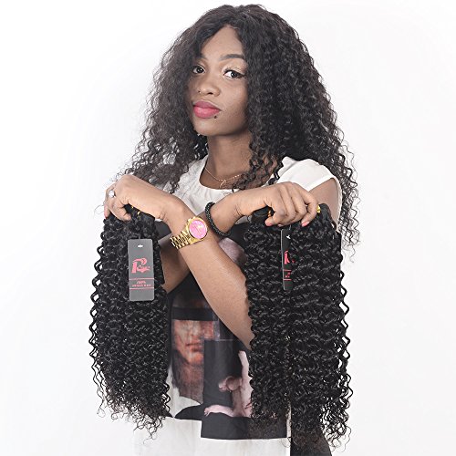 10A Water Wave Hair Bundles 18 20 22 24 inch Brazilian Water Wave Human Hair 4 Bundles Brazilian Virgin Hair Human Hair Weave RESACA Unprocessed Wet And Wavy Bundles Natural Black Color