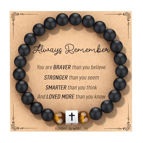 Stocking Stuffers for Teens Boys Christmas Gifts, Teen Boy Gifts 13-15 16-18 10 Year Old Boy Gifts Ideas Son Grandson Cross Bracelet Confirmation Teenage Boys Birthday Guys Valentines Him