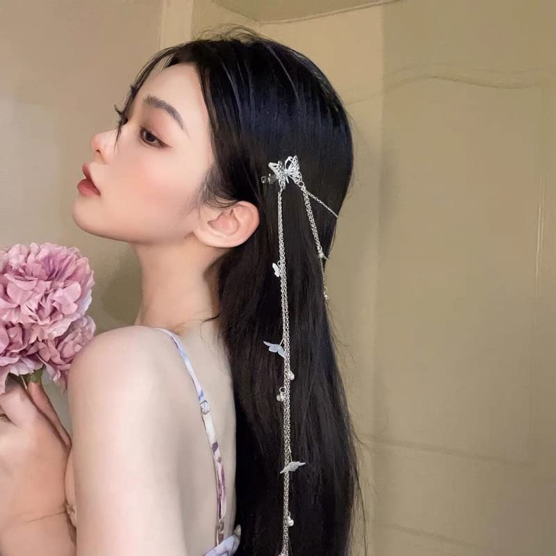BSLVWG Boho Head chain Sliver Flower Bridal Headpiece Floral Bead Headband Festival Hair accessories for Women and Girls Hair Accessories - Image 3