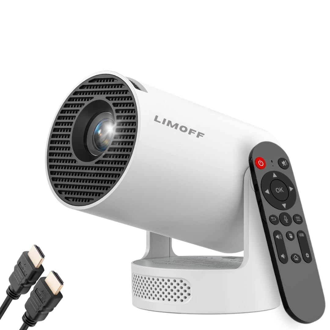 Mini Beamer, 4K Decoding Full HD 1080P, 20000 Lumen Helligkeit, Android 11 System, Wi-Fi 6 & Bluetooth 5.0, Eingebauter HiFi Lautsprecher, 180° Drehbarer Projektor für Schlafzimmer & Heimkino Mini Beamer, 4K Decoding Full HD 1080P, 20000 Lumen Helligkeit, Android 11 System, Wi-Fi 6 & Bluetooth 5.0, Eingebauter HiFi Lautsprecher, 180° Drehbarer Projektor für Schlafzimmer & Heimkino