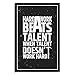 Inspirational Wall Art Co. - Hard Work Beats Talent - Hustle Focus Success Motivational Quotes Posters - Print Home Gift Office Business Cubicle Bedroom Decor – 11X17 inches