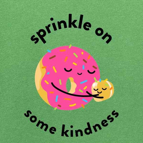 Pop Threads Sprinkle On Some Kindness Funny Donut Pun Be Kind Youth Kids Girl Boy T-Shirt2