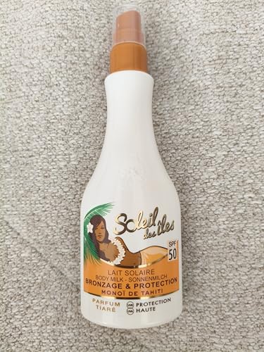 Lait solaire SPF 50 haute protection hydratante Soleil des Îles au monoï de Tahiti