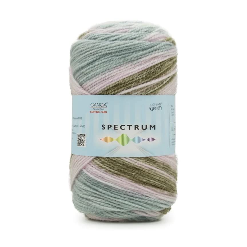 Acrylic Spectrum Hand Knitting Yarn (Multicolor_SPT035) (200gms)