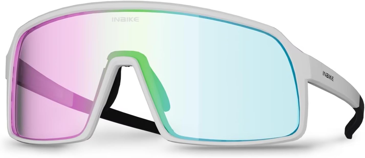 INBIKE Full Frame Cycling Glasses for MTB and Road Bikeswith Photochromic Lenses bicycle Sports Sunglasses Men's and women's