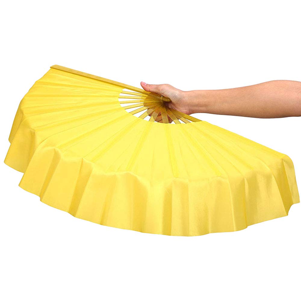 ZooBooZooBoo 1pair 12 Bones Plastic Dance Hand Held Fan Taichi Kungfu Fan Dancing Fans Martial Arts Sports Folding Hand Fan 4 Colors