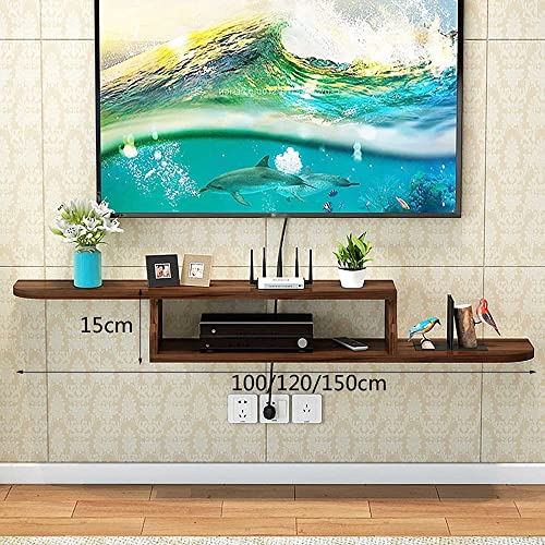 Wall Hanging TV Stand,Floating TV Unit,Wall-Mounted Shelf Router Shelf DVD Set-Top Box Storage Rack Versatile Style Compatibility