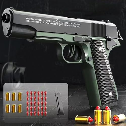 toy Soft Bullet Toy Gun Shell Ejecting No need to load automatic shell ejection. Toy Pistol for Boys Foam Dart Blaster Shooting Game Gun Toy Pistol Model Ejecting Toy Gun