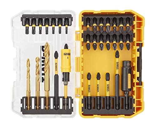 DeWalt DT70741T-QZ Coffret 32 Pièces - Embouts de Vissage Flextorq et Forets - Pour Perceuse-Visseuse Multicolore