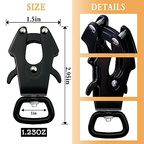 2 Frosch Clip Hundeleine Schnallen, 360 Grad drehbare Clip, Heavy Duty Schnellspanner und Verriegelung Hundeleine Schnalle für die Befestigung Haustier Halsband