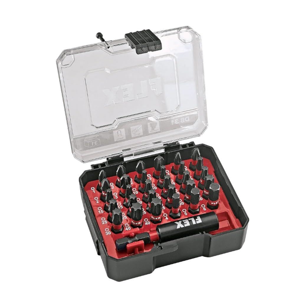 Flex Adventskalender 2024 inkl. 4V Stabschraubendreher, Laser-Entfernungsmesser und 31-Bit-Box - Weihnachtskalender, Werkzeugset, Werkzeugkalender 533102