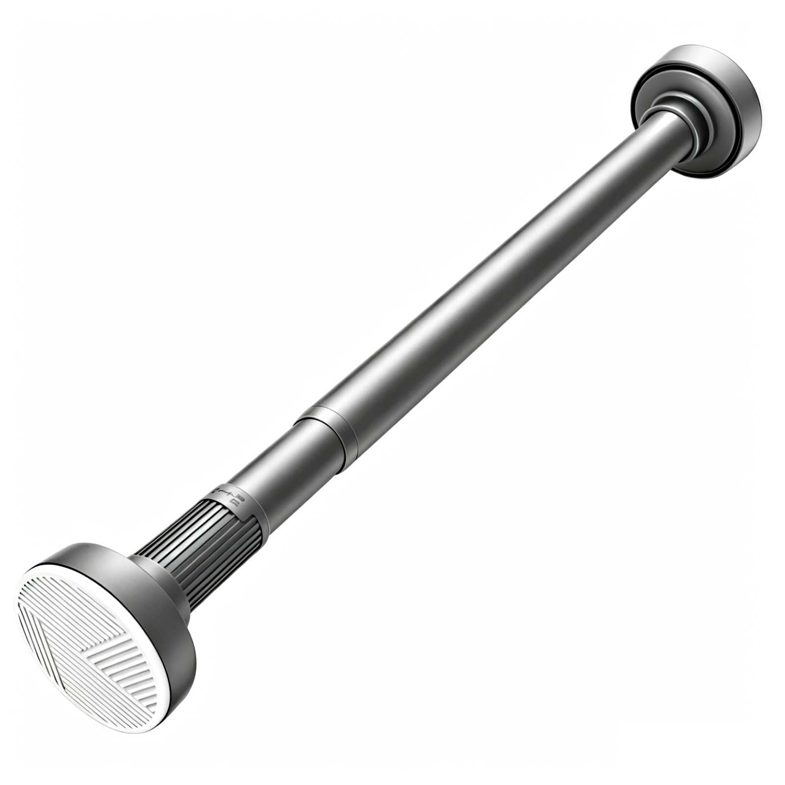 Shower Tension Curtain Rod with Ring, 1.3 in Dia, Stainless Steel Curtain Rods No Drilling for Windows, Bathroom, Home, 29.5-193"(Grey,280-350cm/110-138in)
