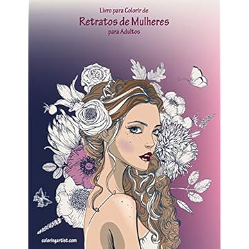 Capa do livro Livro para Colorir de Retratos de Mulheres para Adultos