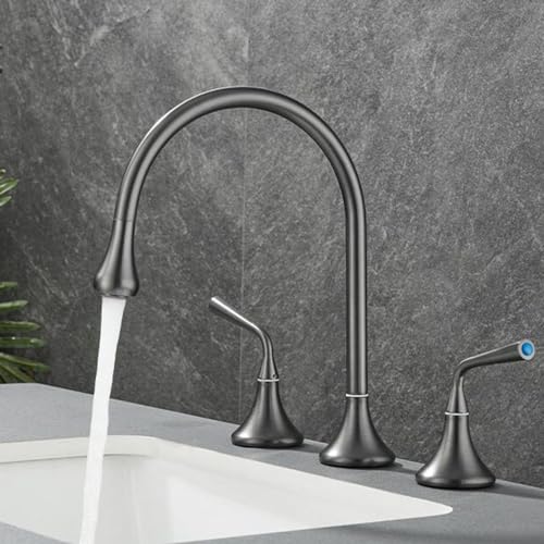 Mitigeur de lavabo 3 trous pivotant eau chaude froide pour une salle de bain moderne