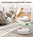 Casfuy Battery-Operated Automatic Cat Feeder - Whisker Friendly Automatic Cat Food Dispenser for Wet Dry Food Cordless 4-Meal Auto Feeder for Cats Small Dogs with Programmable 12H/24H Format Timer
