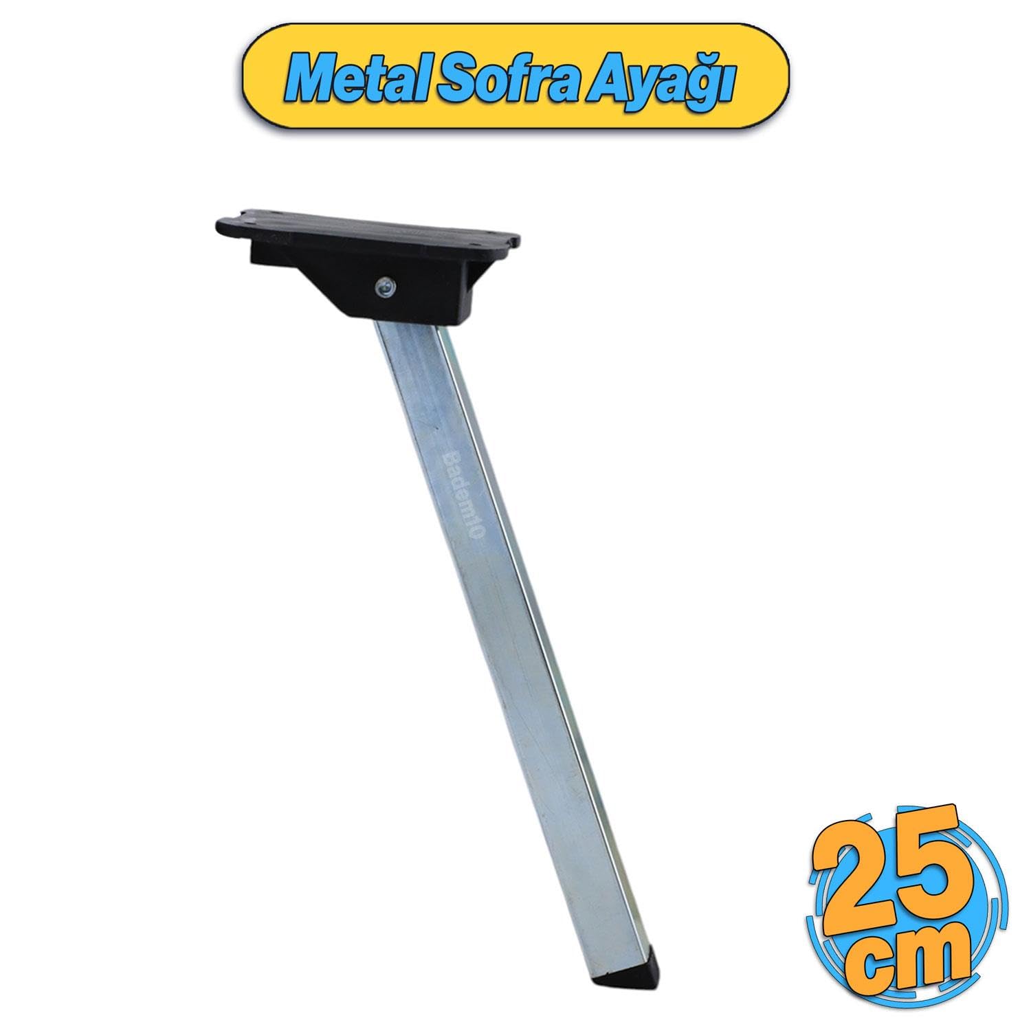 Badem10 Sofra Ayağı 25 cm Metal Plastik Siyah Taban Katlanır Yer Sofrası Sini Altı Mobilya Ayak Sehpa Masa