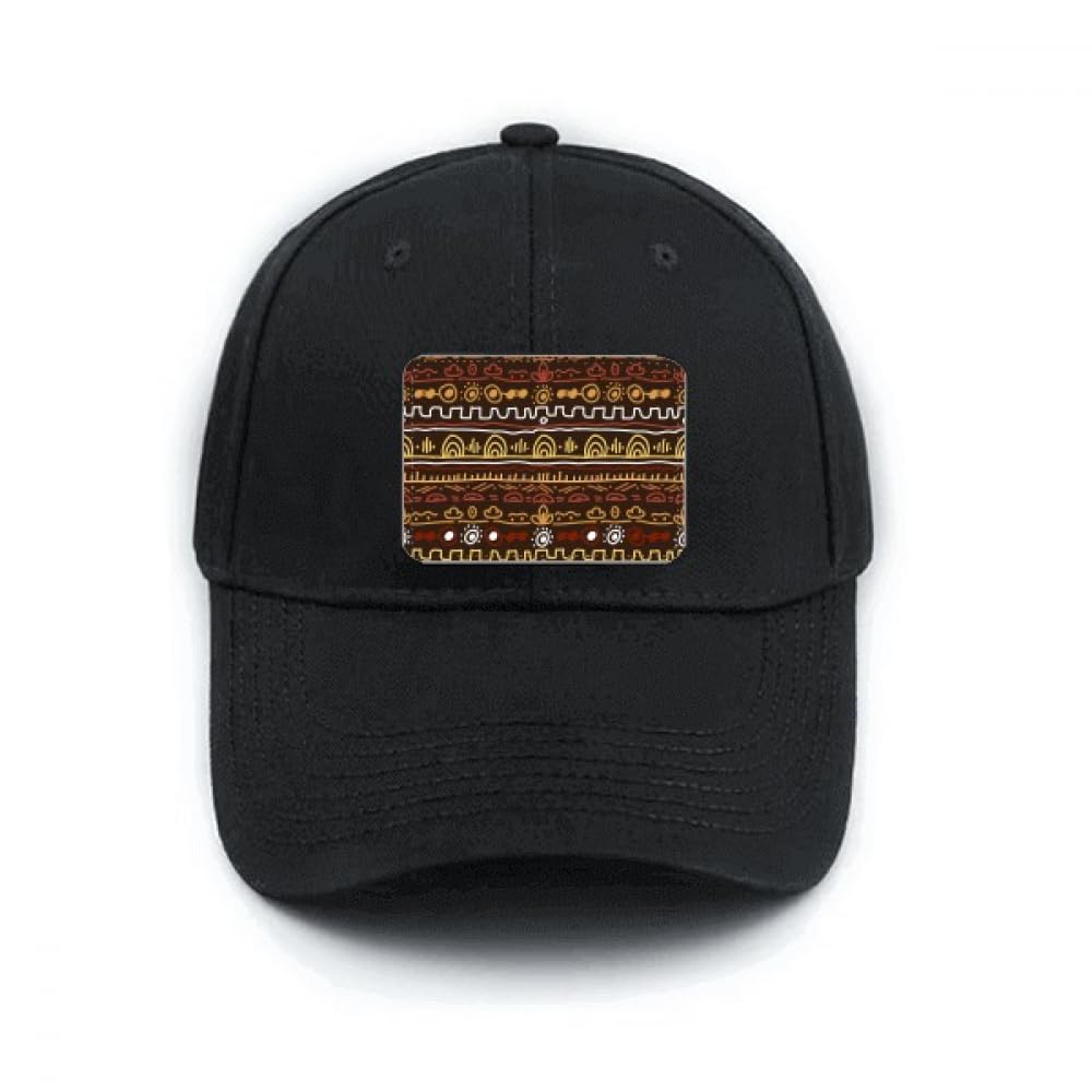 Casquette de baseball noire style aborigène réglable coton couvre-chef été - 4