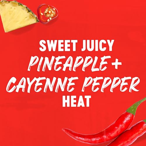 Image of Frank's RedHot Wing Sauce & Dip, Pineapple Hawaiian, Tropical, Sweet Mild Heat, Toss, Top, or Dip with Chicken Wings, Shrimp, Rice Bowls, and Fish Tacos, 12 fl oz