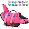 Fragralley Dog Life Jacket Shark, Dog Life Vest Adjustable Ripstop, Puppy Swimming Safety Vest with Superior Buoyancy & Rescue Handle for Small Medium Large Dogs, Swim, Pool, Beach, Boating