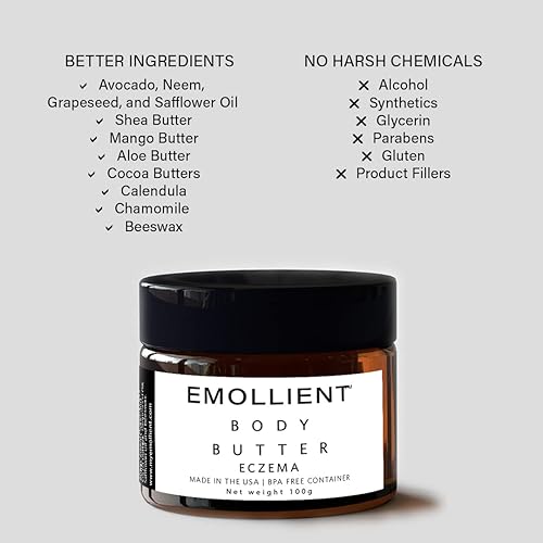 Miniatura 6 de Emollient Mantequilla hecha a mano con aceites esenciales, repleta de vitaminas y antioxidantes (piel sensible, 5.64 oz)