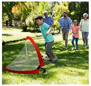 Schuyler Fiberglass Pop-up Net Soccer Goal Post for Kids (Black, Multicolour)