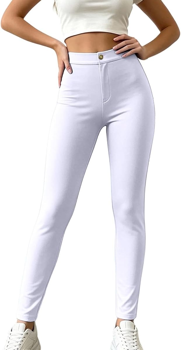 Women's Stretchy Yoga Dress Pants Straight Leg Work Office Slacks