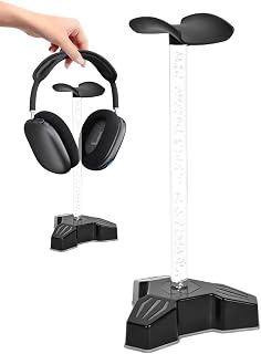 Headphone Stand with Phone Charger, RGB Lighting Headset Stand with Charger | for Table, Tabletop, Shelf, Office, Bedroom, Studio | Hörlursställ För Skrivbord Med Laddare För Skrivbord Bord Bordsyta Hylla Kontor Sovrum