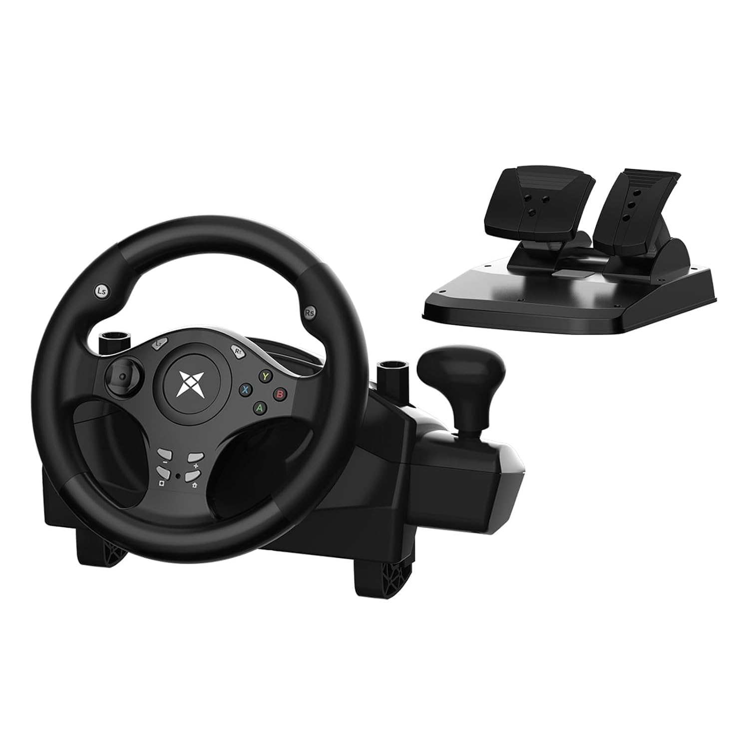 NBCP R270 Gaming Lenkrad mit Pedalen, 270° Lenkrad mit Vibrationseffekt, Kompatibel mit PC, PS3, PS4, Xbox One, Xbox Series X/S & Nintendo Switch – Perfekt für Rennspiele