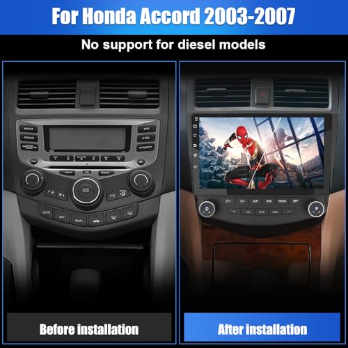 Image of Junsun 5G WiFi Radio Stereo for Honda Accord 2003-2007,Wireless CarPlay /Android Auto,GPS DSP RDS,Upgrade Bluetooth 5.0 AM /FM Stereo with 1080P Backup Camera 2GB RAM 32GB ROM