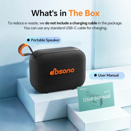 Portable Bluetooth Speaker Line in Support IPX5 Waterproof Black - image 8
