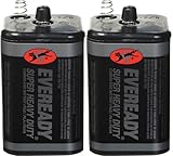 EVEREADY 6V Battery, Super Heavy Duty 6 Volt Battery, 2 Count