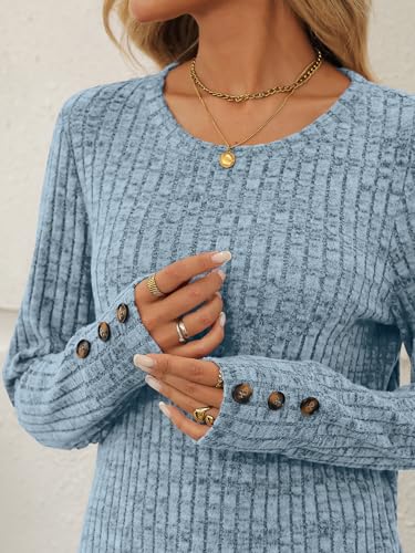 AUTOMET Women's Long Sleeve Shirts Fall Sweaters Lightweight Cute Tunic Tops Trendy Fashion Clothes 2025 Outfits - Image 6