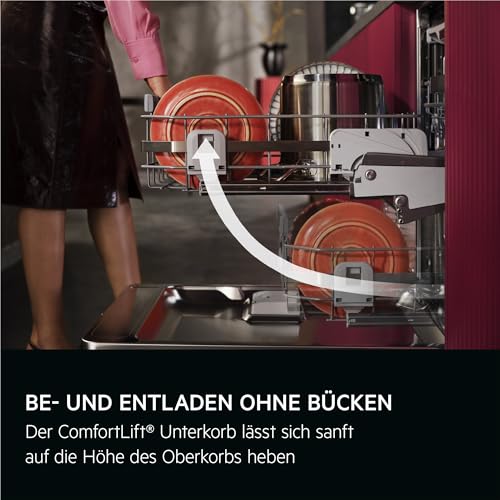 Vollintegrierter AEG 9000 XXL Geschirrspüler, 60cm, smarte WiFi Spülmaschine mit Hebefunktion, vielseitige Körbe, 5cm mehr Innenraum, flüsterleise 36 dB, A-10%, TimeOnFloor, Push2Open, GI9700X4PC