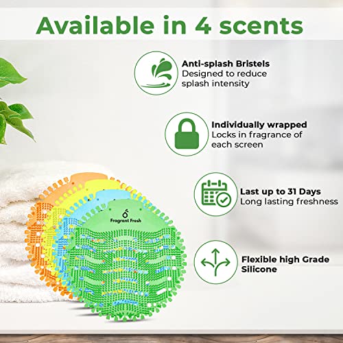 Fragrant Fresh Urinal Screen Deodorizer, Fresh Scented Urinal Screen With Easy Fit & Multiple Use (Orange, 15 Pack) #TOP5