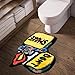 LAKEA Yellow Lighter Don't Smoke Flocking Rug Living Room Carpet Bathmat Bedside Rug Soft Bedroom Floor Pad Aesthetic Home Decor (27.6X22.4 inch)