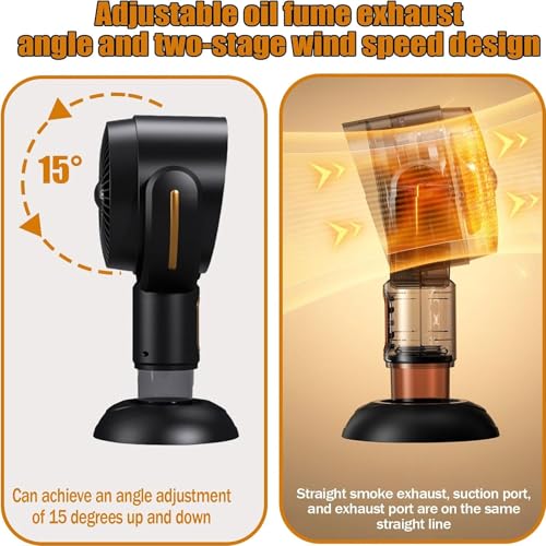 Vibe On Purifier For Smoke, Smoke Away Vibeon Purifier Fan, Rechargeable Smoker Fan For Smoking Indoors, Electric Puff Hide Buddy Trap Odors, Portable Kitchen Exhaust, Detach And Washable(Gold) - 6