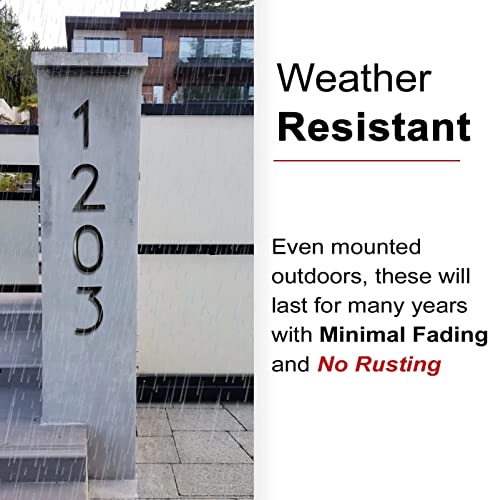 6 Inch Nach Floating Mount Shadow House Address Number For Outside Or Inside, Metal Modern House Numbers For Mailbox, Front Door, Maximum Rust Protection, Black Aluminum, Number 3, Hh-Sdw6-Blk-3 #TOP5