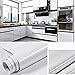 Shiny White Wallpaper peel and Stick Wallpaper Glossy Self Adhesive Removable Wall paper,15.8