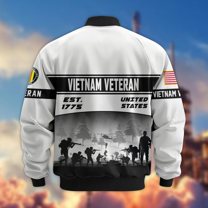 Vietnam Veteran Motorcycle Jacket - Military Jacket, Premium Waterproof Coat, Veterans Day Gift, Full Size S - 6XL - Image 2
