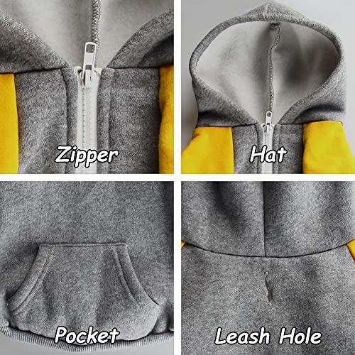 Dog Hoodies Sweatshirt, Winter Coat with Hood, Warm Sweater Cold Weather Puppy Clothes, Pet Cat Pullover with Pocket for… - Image 7