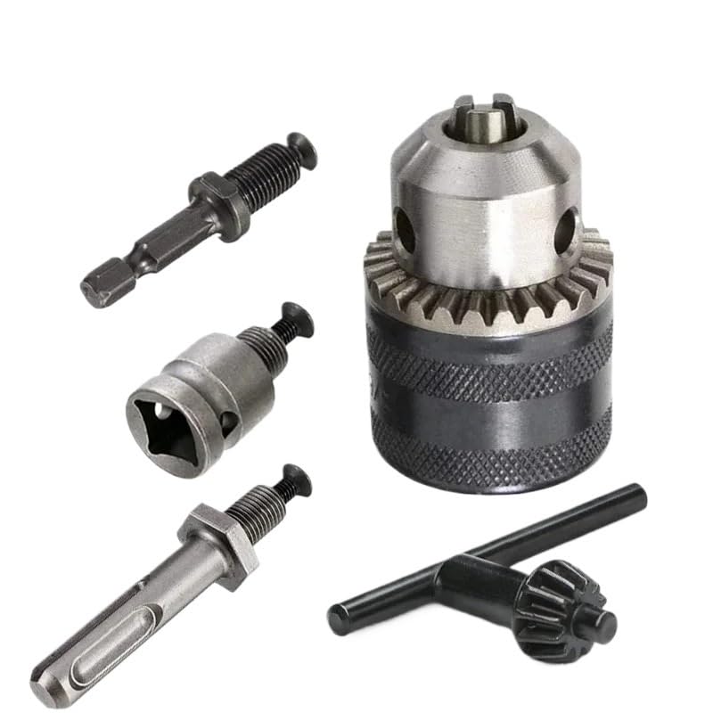 Adattatore convertitore for mandrino autoserrante da 1,5-13 mm for avvitatore a impulsi da 1/4" - Dispositivo a 3 griffe a cambio rapido for una facile sostituzione delle punte(Chuck Hex Adapter)