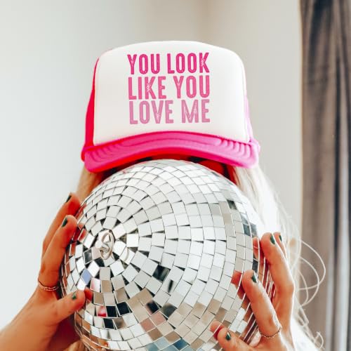 Image of You Look Like You Love Me Trucker Hat Country Song Lyrics Adult Classic 5 Panel Mesh Snapback