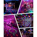 Luditek 2-Pack Portable Sound Activated Party Lights Indoor, Battery Powered/USB Dj Disco Ball Strobe Lights for Car Room, Adults Gifts, New Years Eve Party Supplies 2025 Christmas Decorations - Image 4