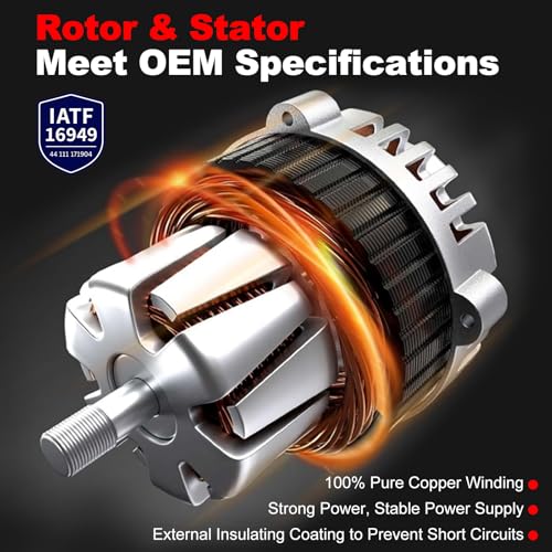 TOPAZ Alternator Compatible with 2008-2015 ISUZU NPR NQR NRR LR1110-733 LR1110-733C 8980750250 12V 135A by TOPAZ - Image 2