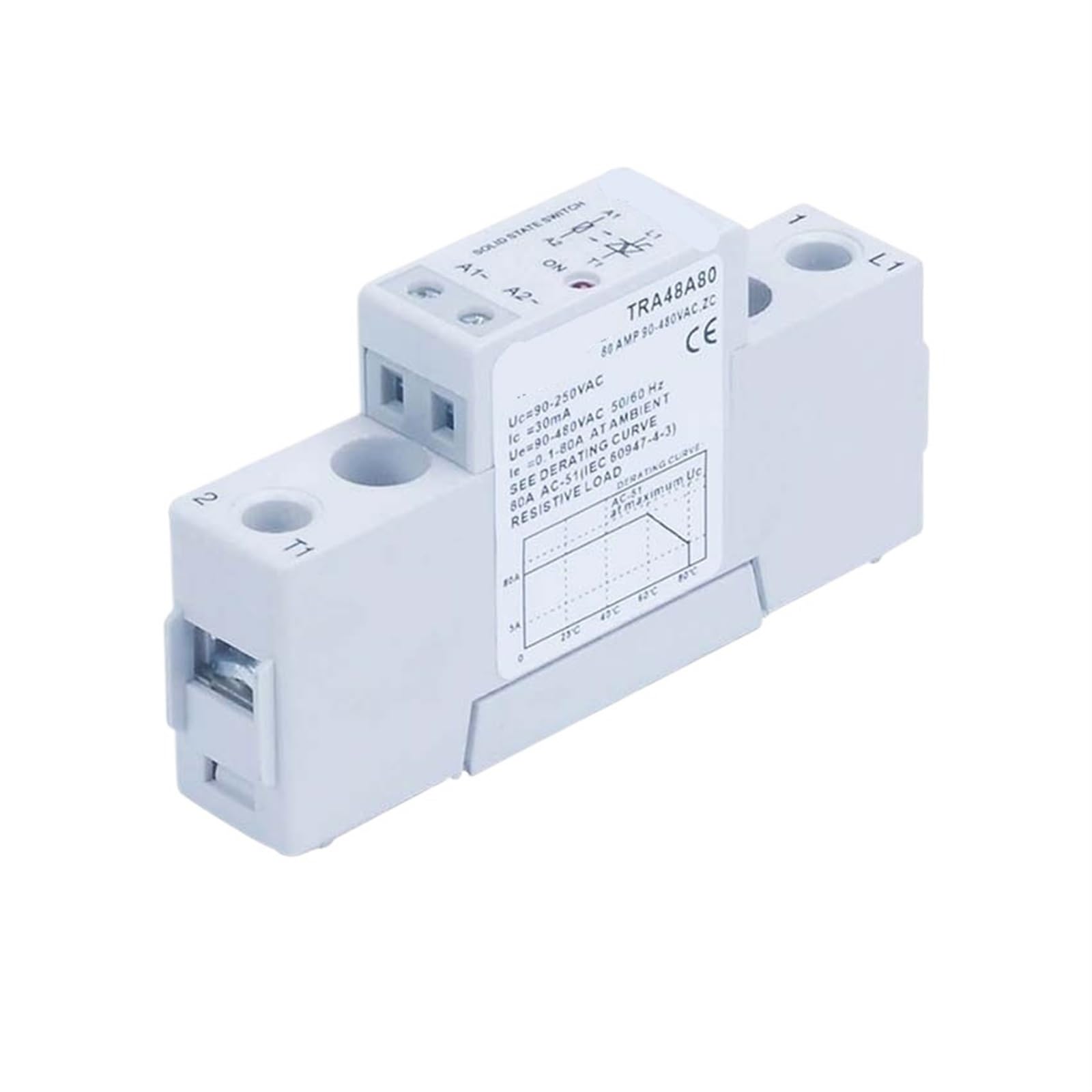 NWPNLXEA TRA48A80 80A Automation SSR Solid State Relay AC AC 90-250VAC Input Output 90-480VAC Voltage Control Power Relays Board Module