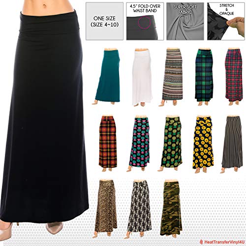 Eevee Women's Beautiful Fold Over Maxi Skirt (ONE Size)4