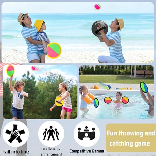 YOUYIKE Outdoor Klettballspiel für Kinder, 2 Paddel und 2 Bälle, Spaß im Freien Spiel Fangball-Spiel, Draußen Strand Spielzeug Spiele 2 3 4 5 6 7 8 9 10 Jahre Mädchen Jungen Junge Ostern Geschenke